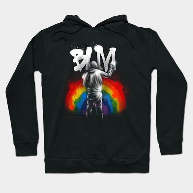 blm rainbow Hoodie by terror machine std